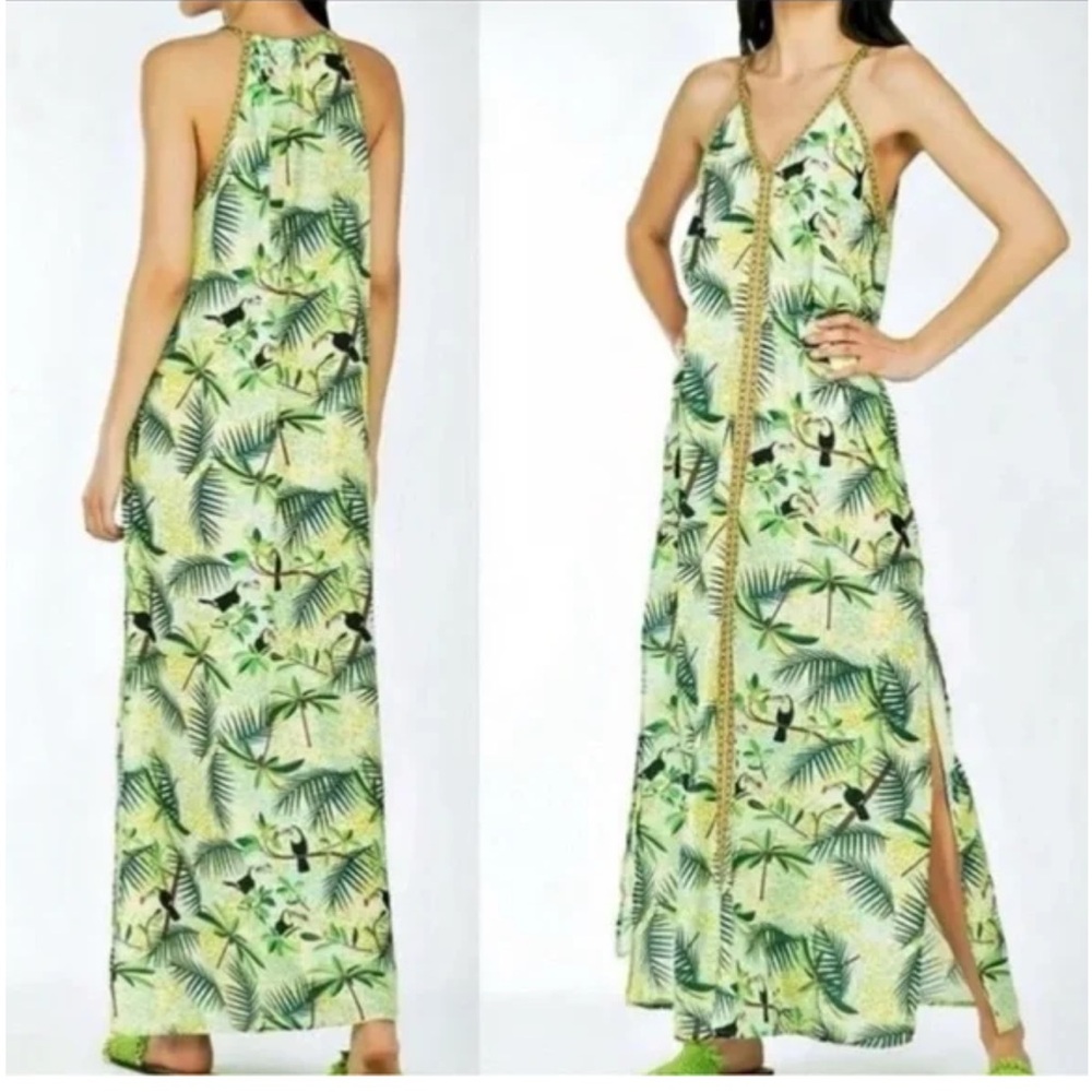 Bird Print (Toucans) Maxi Dress